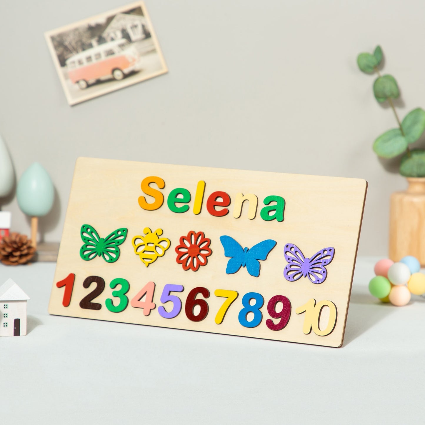 Personalized Wooden Name Puzzle Educational Toys For Toddlers Custom First Name Early Learning Gifts For Kids Baby Boy &amp;girl