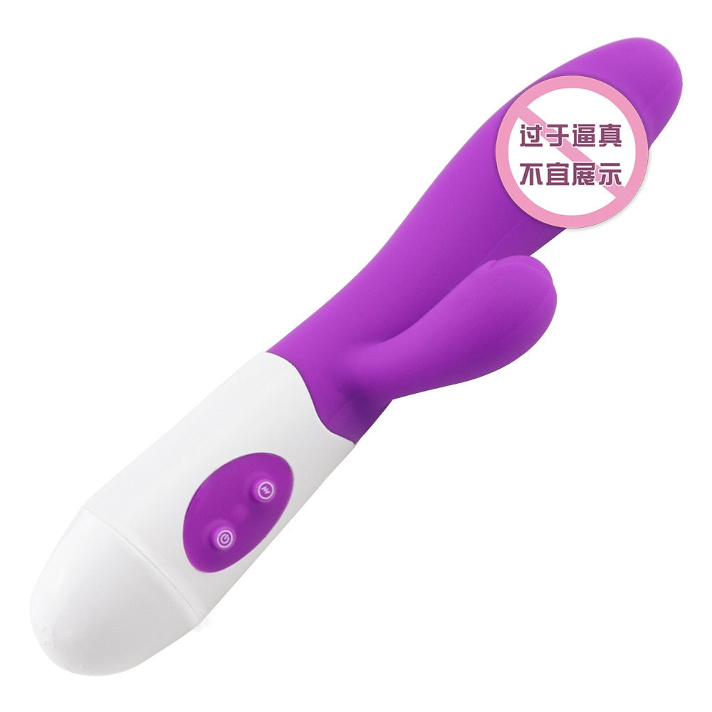 G Spot Dildo Rabbit Vibrator for Women Dual Vibration Silicone Waterproof Female Vagina Clitoris Anal Massager  Sex Toys Shop