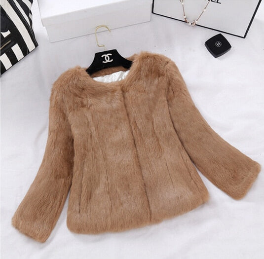 2023 New Real Full Pelt Rabbit Fur Coat 100% Pure Whole Skin Rabbit Fur Jacket Factory Wholesale Retail Discount TFP820