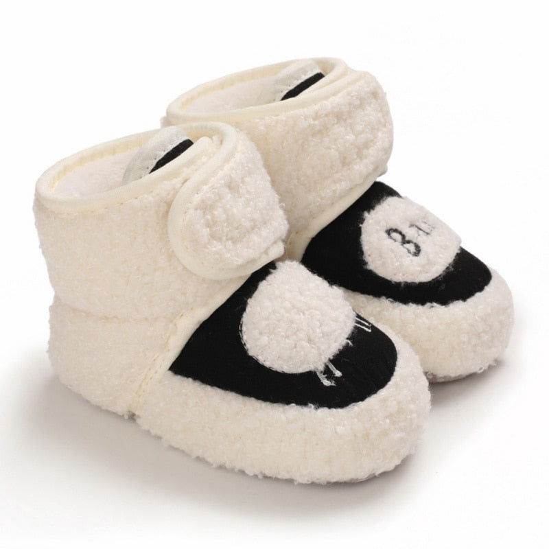 Bobora Baby Winter Warm First Walkers Cotton Baby Shoes Cute Infant Baby boys girls shoes soft sole indoor shoes for 0-18M