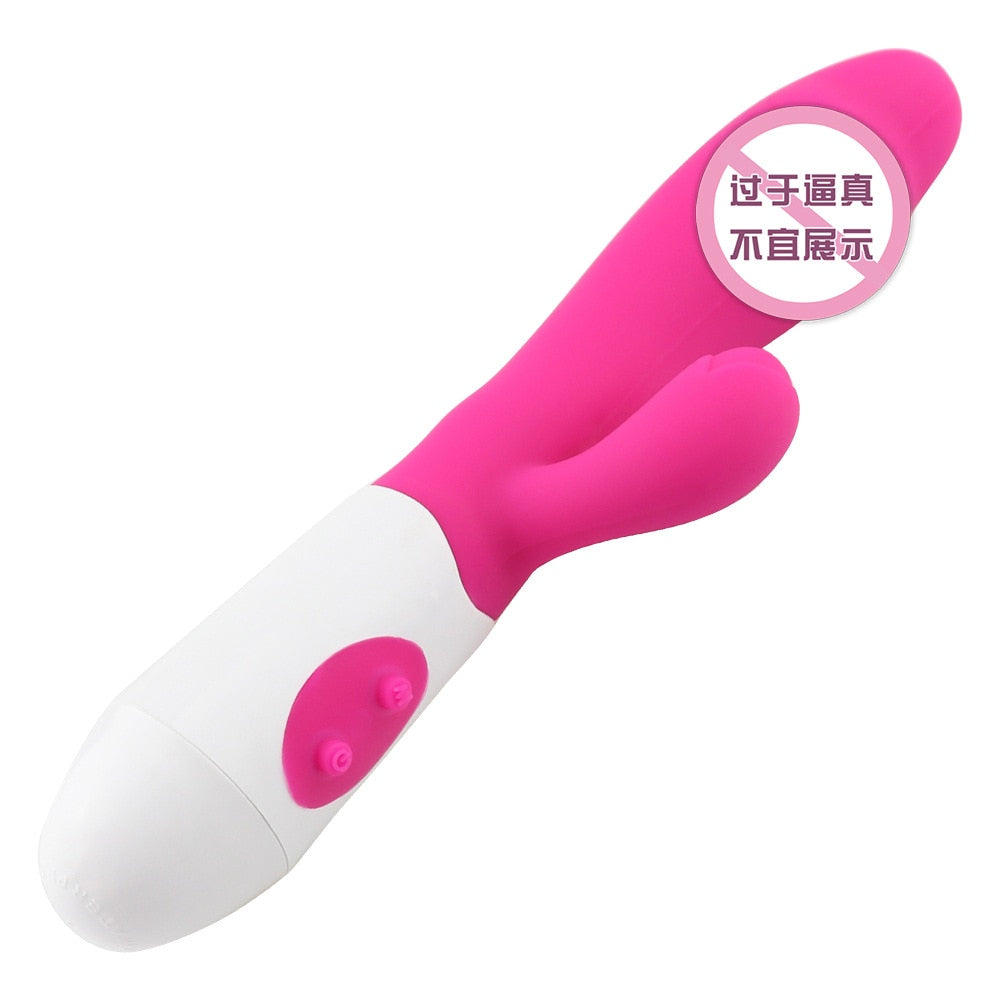 G Spot Dildo Rabbit Vibrator for Women Dual Vibration Silicone Waterproof Female Vagina Clitoris Anal Massager  Sex Toys Shop