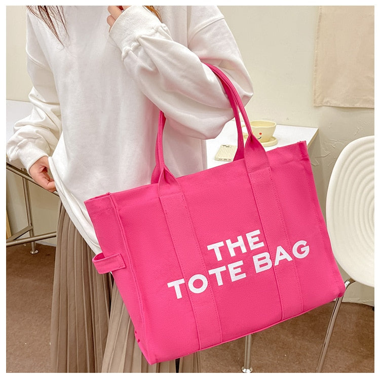 Casual Canvas Large Capacity Tote Bag Women Handbags Designer Letters Shoulder Crossbody Bags Luxury Big Shopper Bag Purse 2022