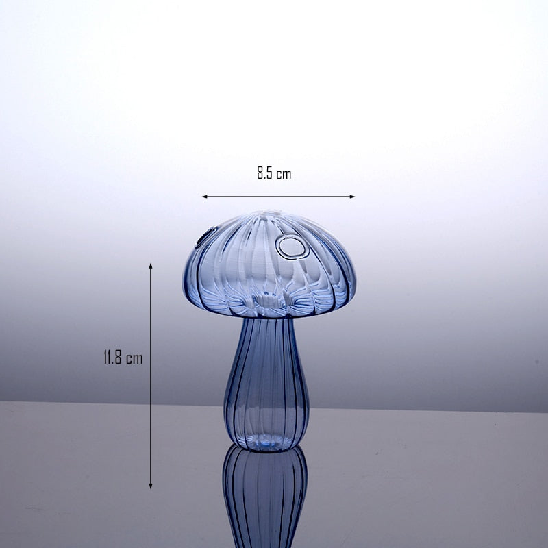 Mushroom Glass Vase Aromatherapy Bottle Creative Home Hydroponic Flower Table Simple Decoration