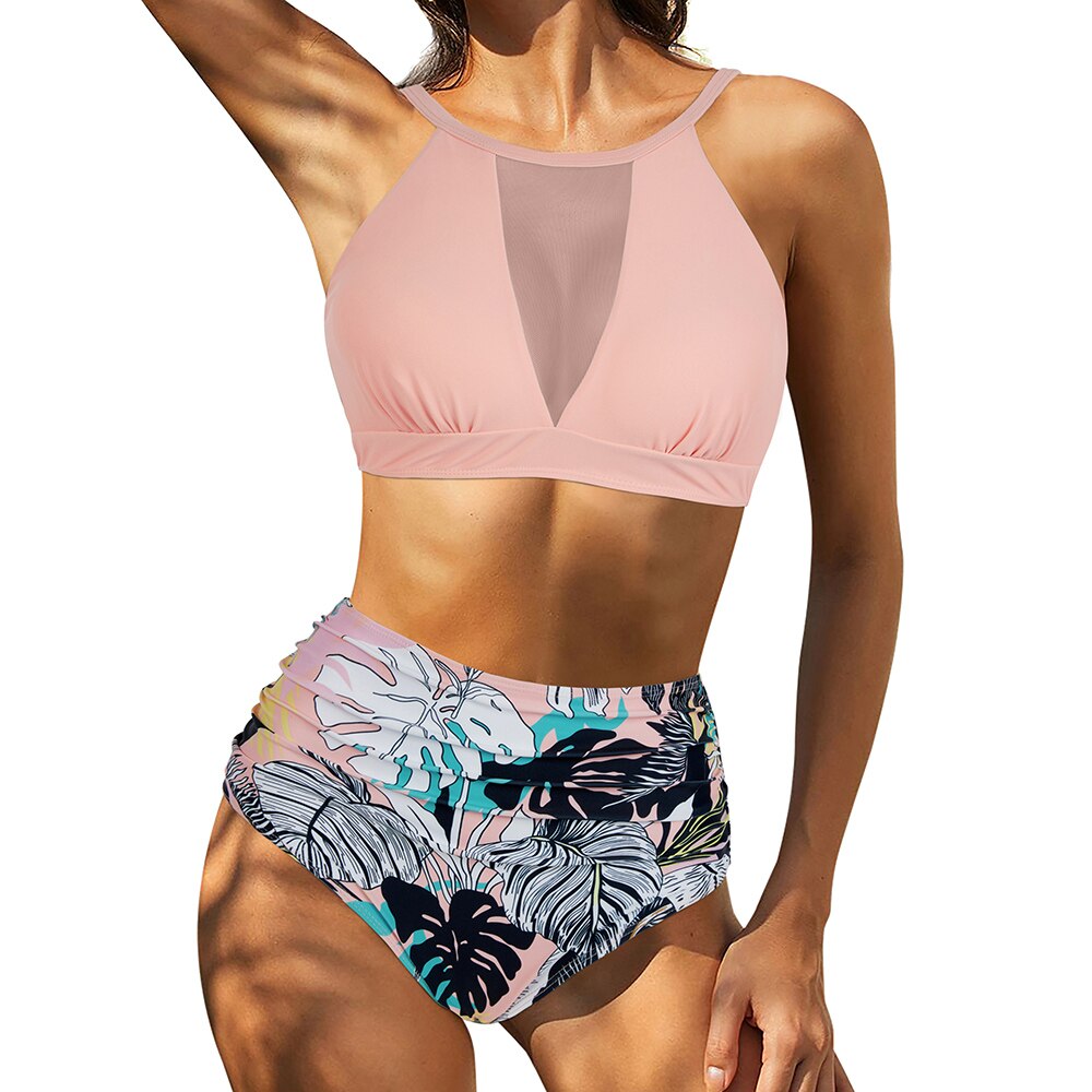 Bikini Women Push Up High Waist Sexy Bikini Set Two Piece Swimwear Beachwear Woman Solid Bathing Suits Swimsuit Women 2023