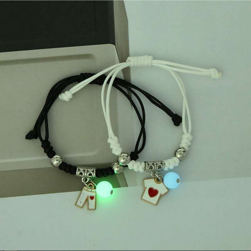 2022 Luminous Cat Star Moon Bracelet Couple Charm Handmade Adjustable Rope Matching Friend Bracelet Infinite Love Jewelry Gifts