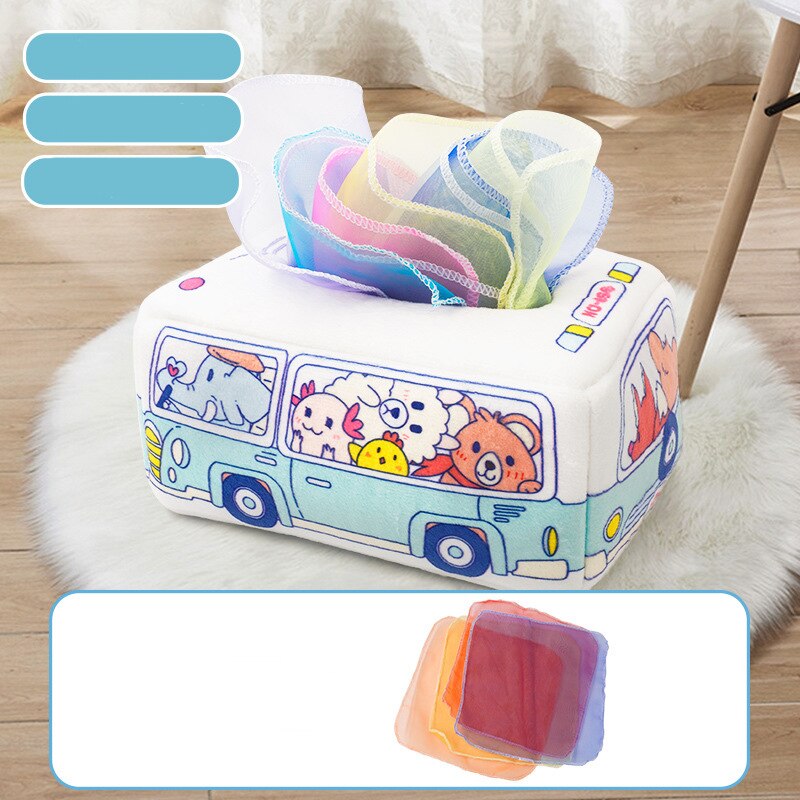 Montessori Toys Magic Tissue Box Baby Educational Learning Activity Sensory Toy for Kids Finger Exercise Busy Board Baby Game