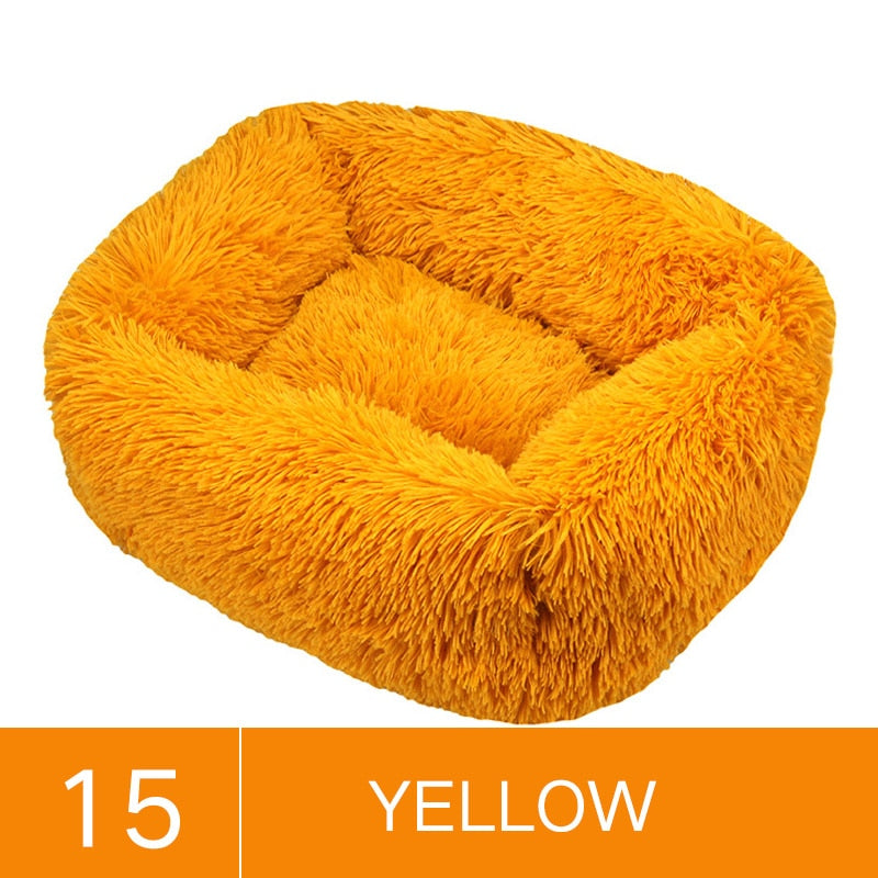 Luxury Dog Bed Square Dog Beds Long Plush Dog Mat Beds for Small Medium Large Dogs Supplies Pet Dog Calming Bed Washable Kennel