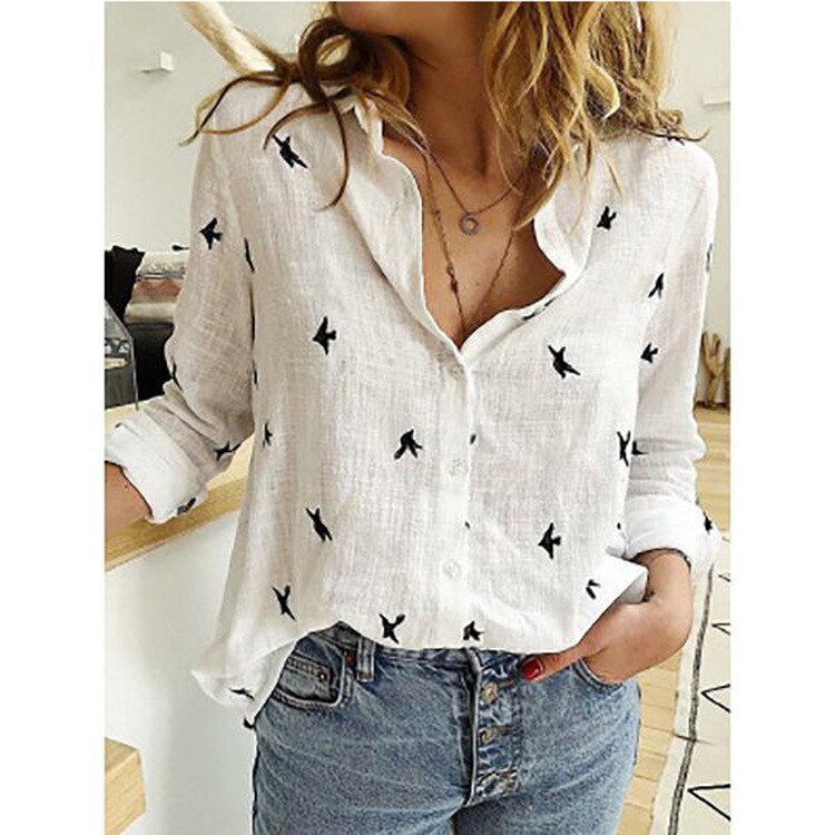 Vintage Cotton Linen Casual Tees Spring Autumn New Y2k Tops Tshirt Women Clothing Fashion Clothes Streetwear Shirts for Women