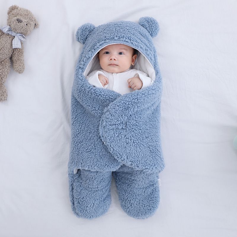 Baby Sleeping Bag Thickened Multi-layer Filled Cotton Blanket Newborn Warm Soft Pajamas Winter Baby Blanket For Baby 0-4 years