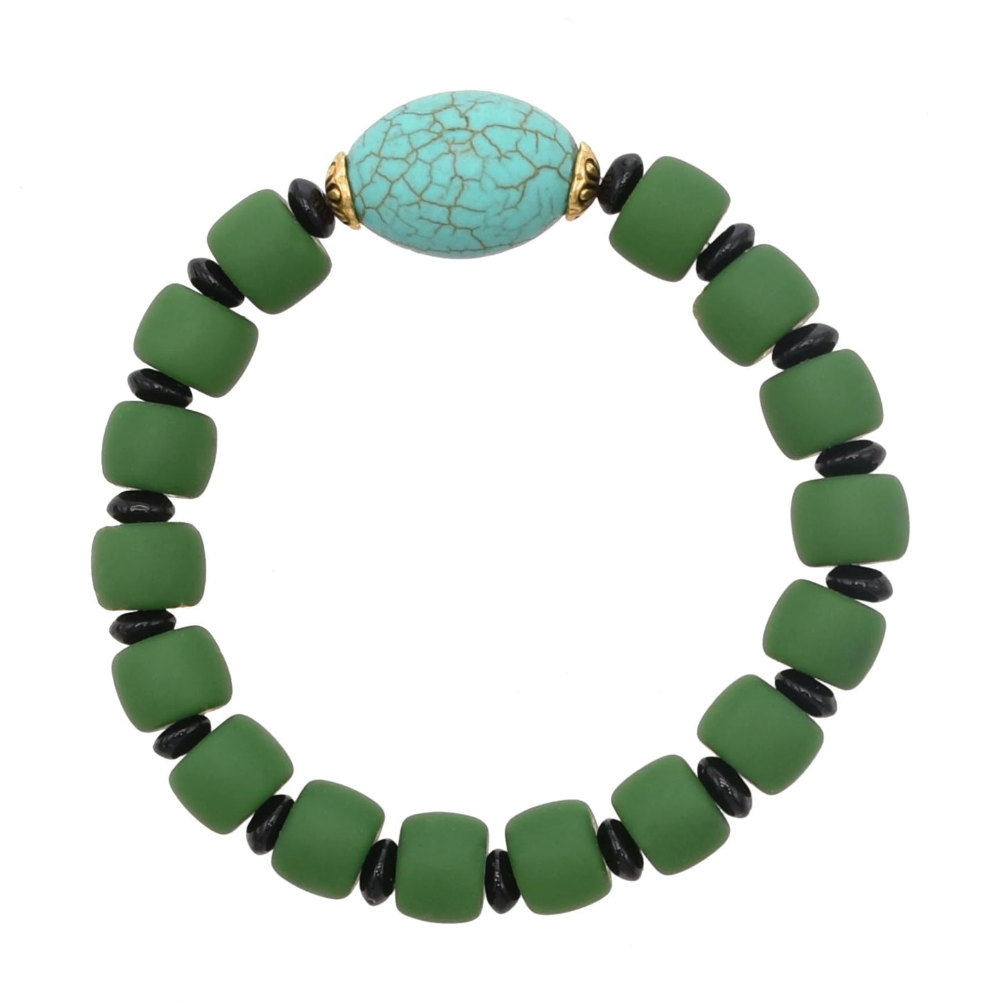 Tibet Vintage Big Green Stone Turquoises Bracelet Women Men Bohemian Gypsy Turkish Tribe Indian Ethnic Bracelets Bangles Jewelry