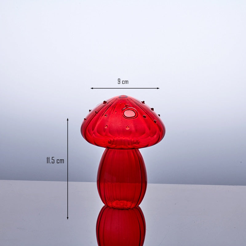 Mushroom Glass Vase Aromatherapy Bottle Creative Home Hydroponic Flower Table Simple Decoration