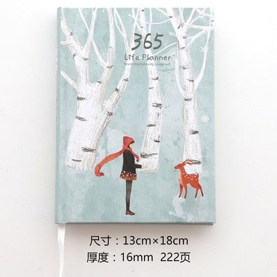 JIANWU Cute Cartoon The 365 Day Plan Book Color Inner Page Planner Hardcover Notebook Gift Book Scrapbooking School Supplies