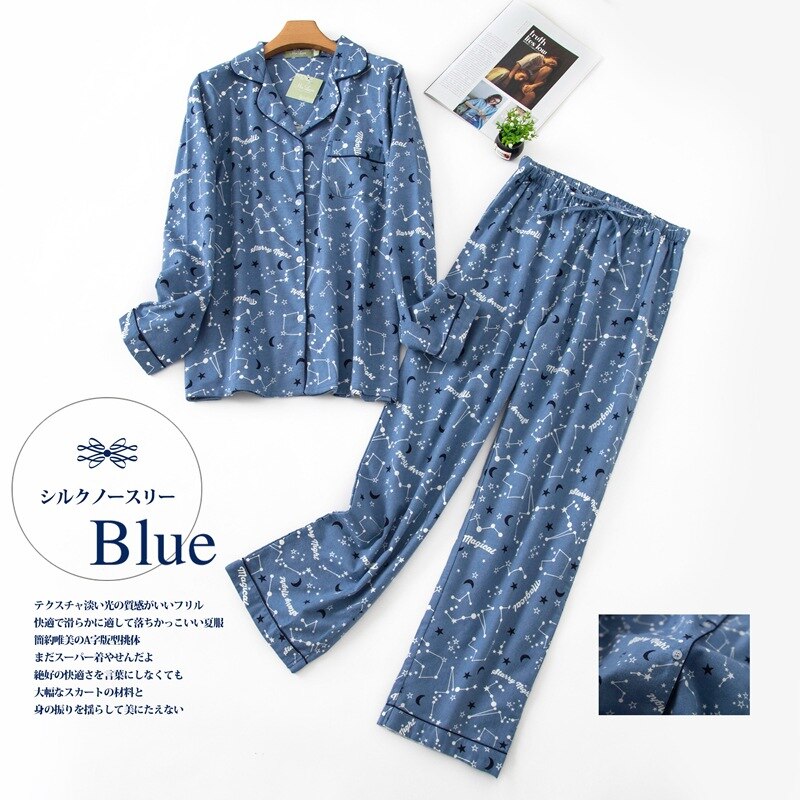 Women&#39;s Pajamas Plus Size S-XXXL Clothes Ladies Flannel Cotton Home Wear Suit Autumn Winter Pajamas Plaid Print Sleep Tops