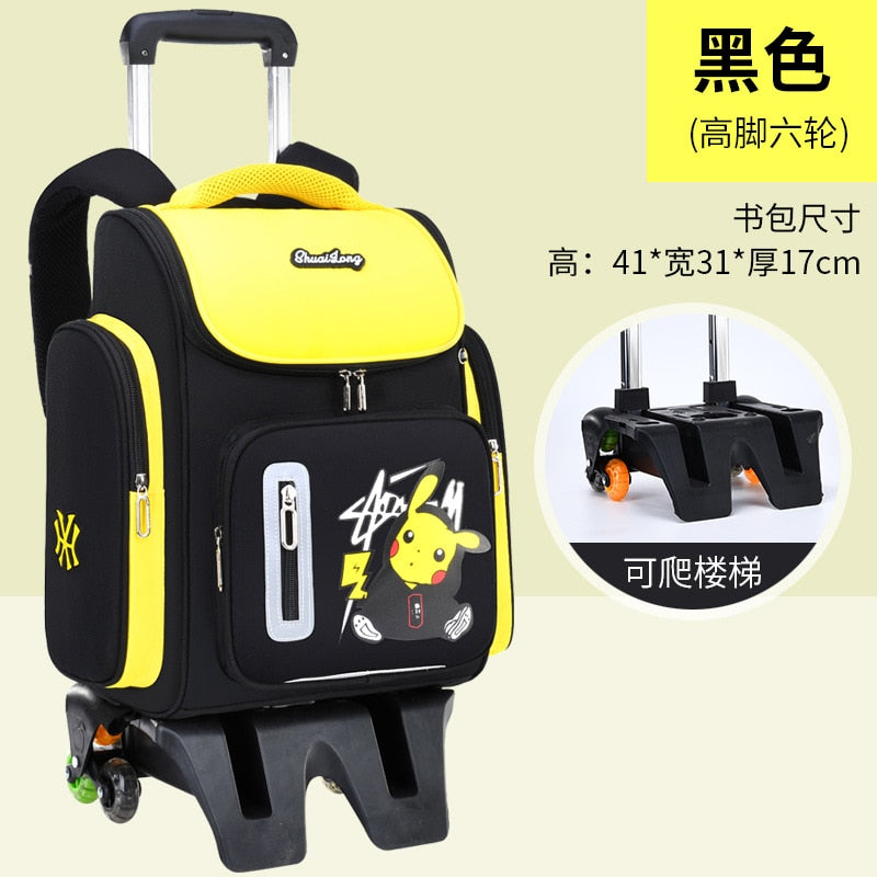 Pokemon Go Primary School Schoolbag Pikachu Boys Cartoon Children Backpack Space Schoolbag Reflective Waterproof Breathable Bag