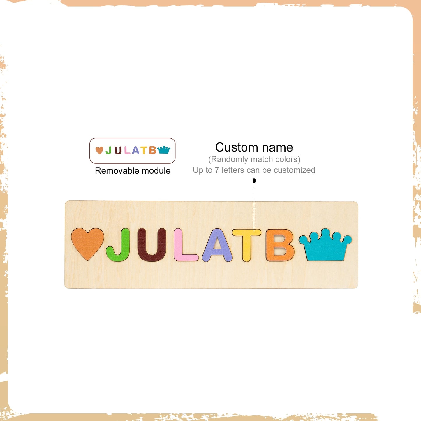 Personalized Wooden Name Puzzle Educational Toys For Toddlers Custom First Name Early Learning Gifts For Kids Baby Boy &amp;girl