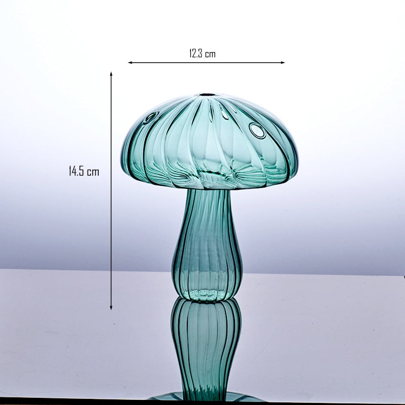 Mushroom Glass Vase Aromatherapy Bottle Creative Home Hydroponic Flower Table Simple Decoration