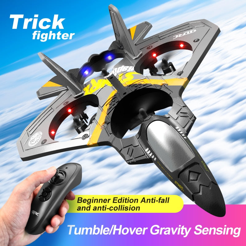 V17 RC Remote Control Airplane Drone 2.4G Gravity Sensing Remote Control Plane Glider Airplane EPP Foam Boy Toys Kids For Gift