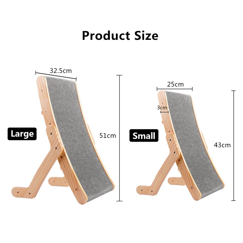 Wooden Cat Scratcher Scraper Detachable Lounge Bed 3 In 1 Scratching Post For Cats Training Grinding Claw Toys Cat Scratch Board