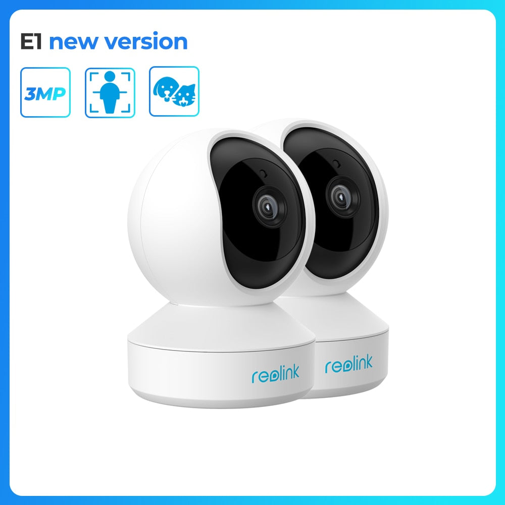 Reolink Indoor IP camera wifi 3MP Super HD Pan & Tilt 2-Way Audio 24/7 Recording Motion Detection Smart Home Cam for Baby Nanny E1