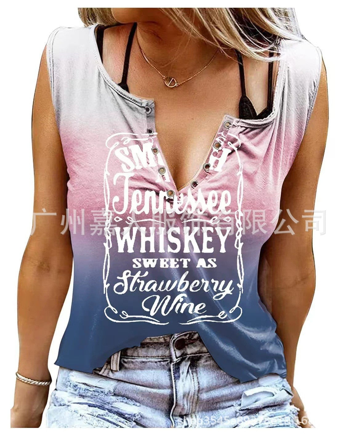 Tank Women&#39;s Vest Funny Letter Print V-neck Sleeveless T-shirt Camiseta Sin Mangas Sexy Para Mujer майка без рукавов Korean Tank