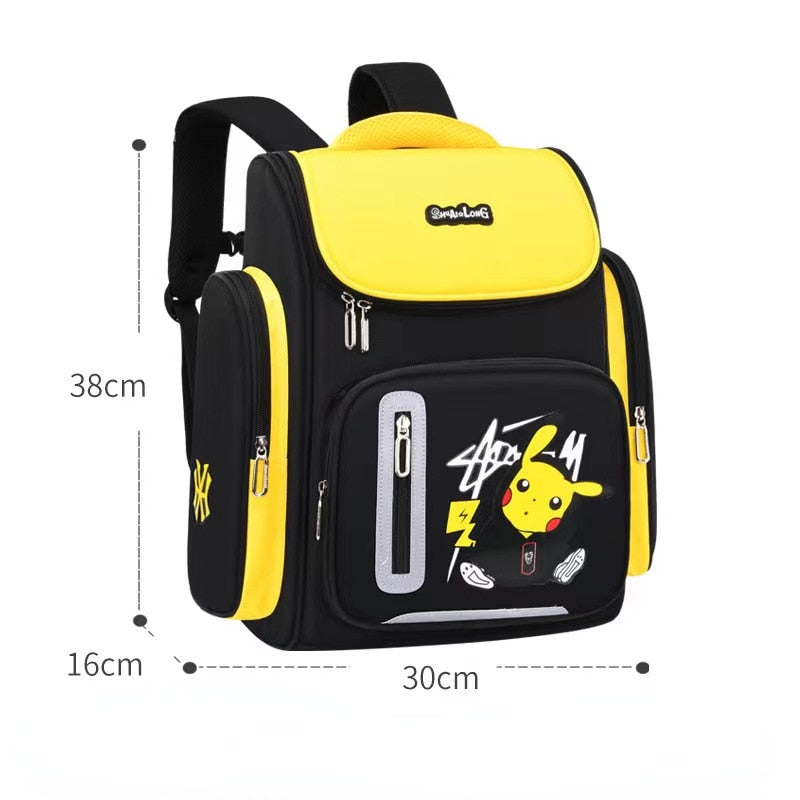 Pokemon Go Primary School Schoolbag Pikachu Boys Cartoon Children Backpack Space Schoolbag Reflective Waterproof Breathable Bag