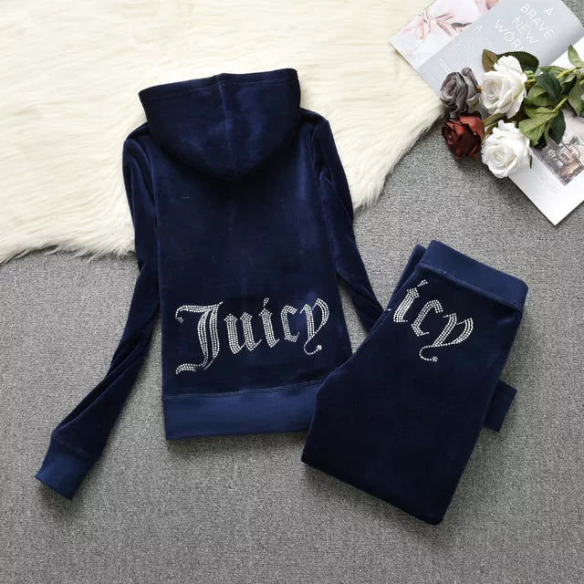 2023 Highest Quality Juicy Coutoure Tracksuit Women's Brand Velour Tracksuit Women Sweatshirt and Pants Juicy Corture Tracksuits