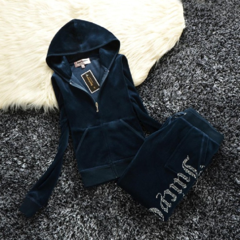 2023 Highest Quality Juicy Coutoure Tracksuit Women's Brand Velour Tracksuit Women Sweatshirt and Pants Juicy Corture Tracksuits