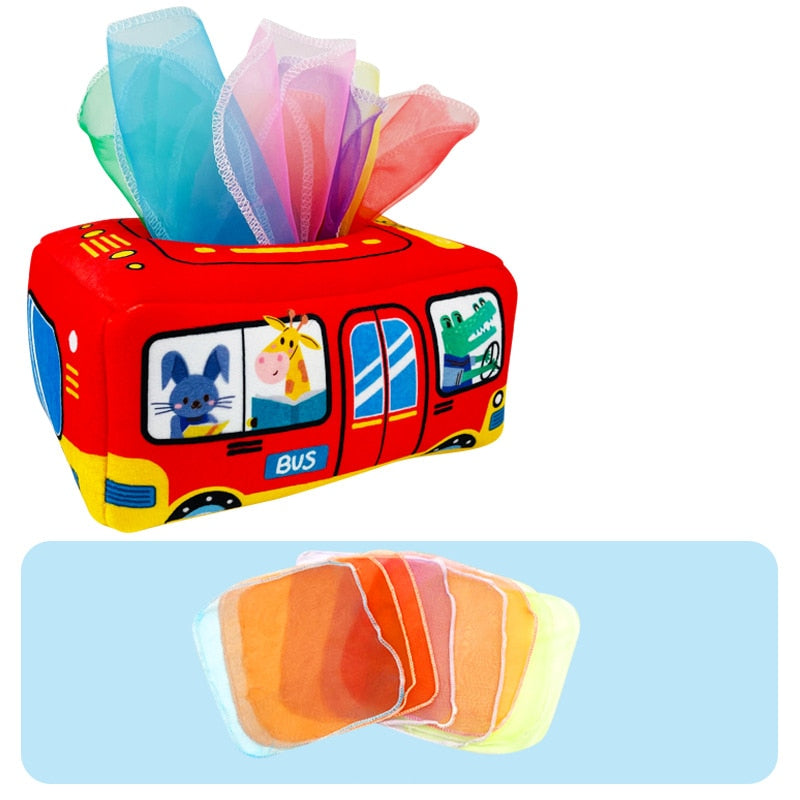 Montessori Toys Magic Tissue Box Baby Educational Learning Activity Sensory Toy for Kids Finger Exercise Busy Board Baby Game