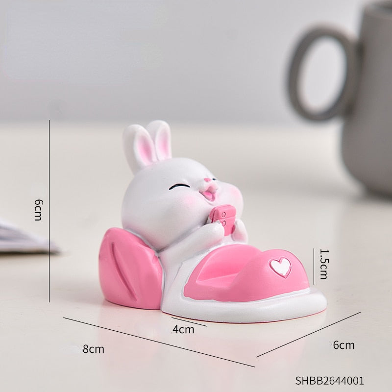 Home Decoration Violent Bear Phone Holder kawaii desk accessories aesthetic kawaii room decor gadgets desktop sculpture gaming