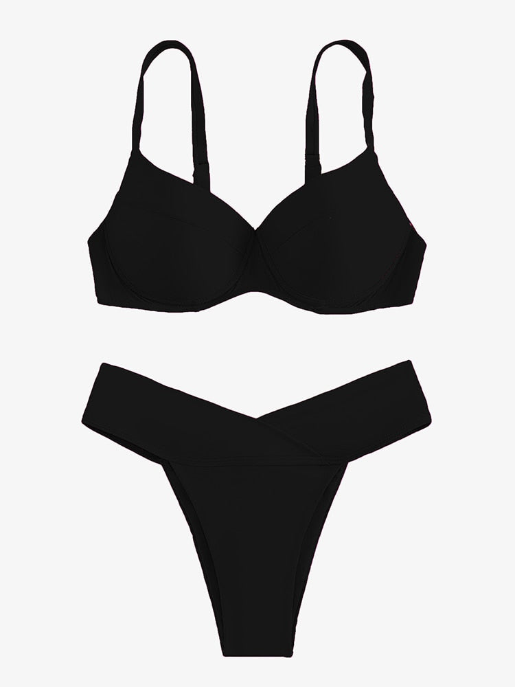 Sexy Bikini Push Up Swimwear Women Rose Swimsuit 2023 Bathing Suit Beachwear High Cut Bath Suit Summer New