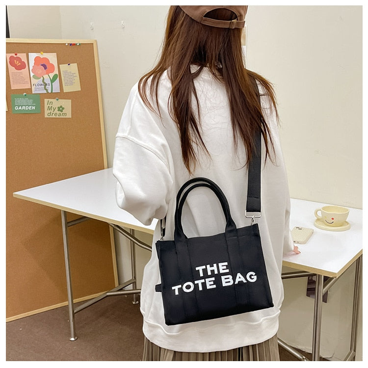 Casual Canvas Large Capacity Tote Bag Women Handbags Designer Letters Shoulder Crossbody Bags Luxury Big Shopper Bag Purse 2022