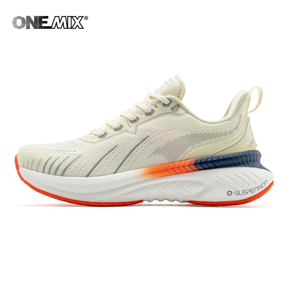 ONEMIX Running Shoes for Men Outdoor Fitness Sport Shoes Anti-skid Cushioning Ultra-Light Support Marathon Man Trainers Sneakers