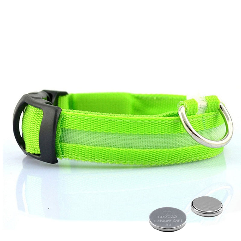 LED Dog Collar Light Anti-lost Collar For Dogs Puppies  Night Luminous Supplies Pet Products Accessories USB Charging/Battery.  Find your Dog if Lost.  Great for dog walking at night time!