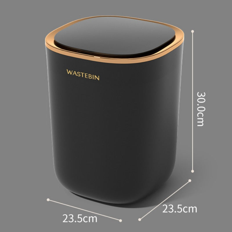 Bathroom Smart Sensor Trash Can 12L Luxury Garbage Bucket automatic Trash Bin For kitchen Toilet Wastebasket Smart Home