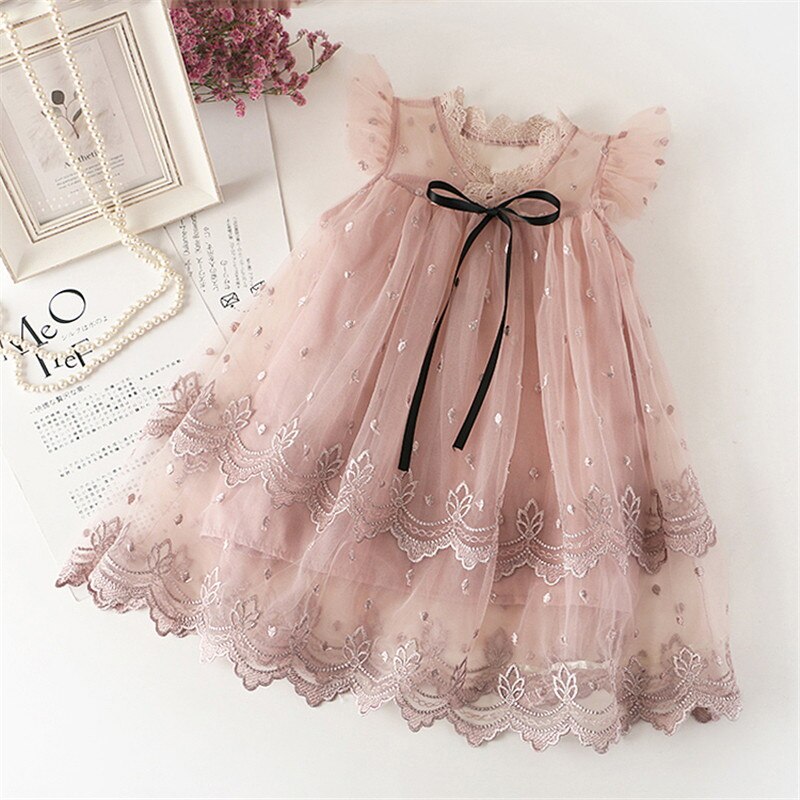 Summer Cute Girls Sequined Princess Dress Kids Sleeveless Tulle Clothes Children Birthday Party Vestido Kids Easter Tutu Costume