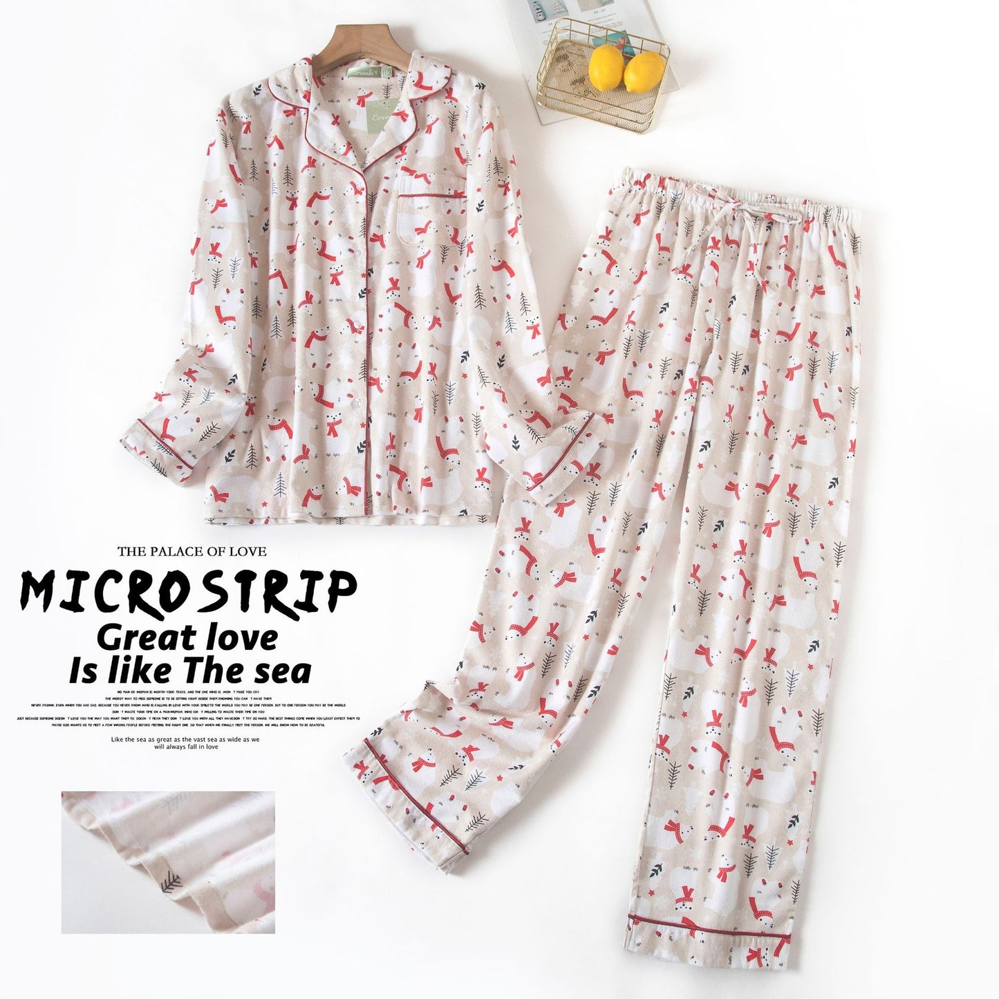 Women&#39;s Pajamas Plus Size S-XXXL Clothes Ladies Flannel Cotton Home Wear Suit Autumn Winter Pajamas Plaid Print Sleep Tops