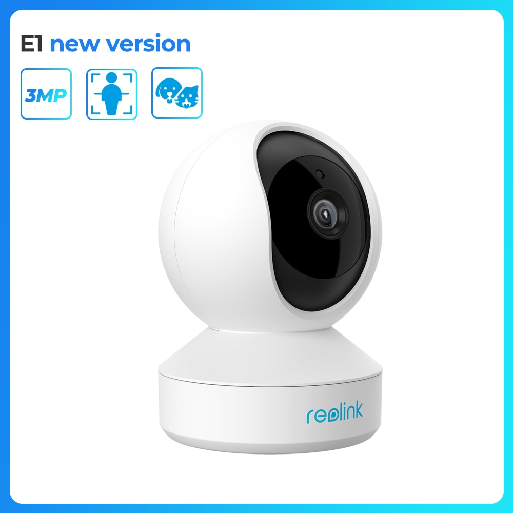 Reolink Indoor IP camera wifi 3MP Super HD Pan & Tilt 2-Way Audio 24/7 Recording Motion Detection Smart Home Cam for Baby Nanny E1