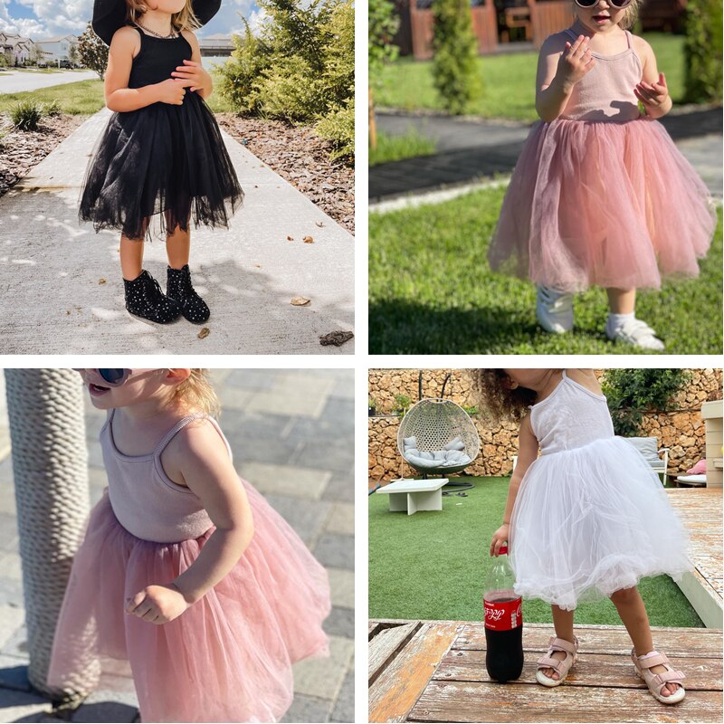 Summer Cute Girls Sequined Princess Dress Kids Sleeveless Tulle Clothes Children Birthday Party Vestido Kids Easter Tutu Costume