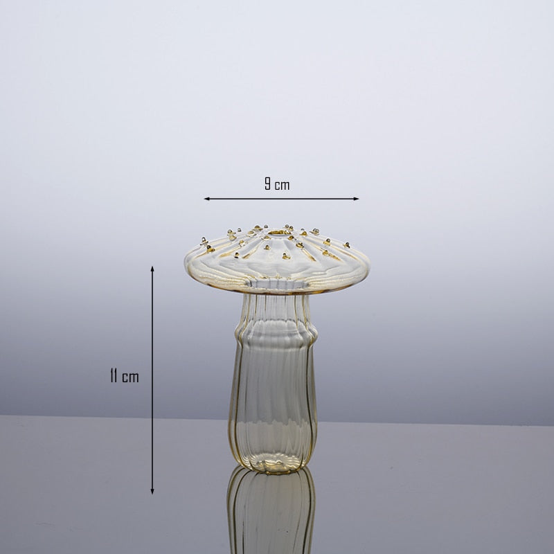 Mushroom Glass Vase Aromatherapy Bottle Creative Home Hydroponic Flower Table Simple Decoration