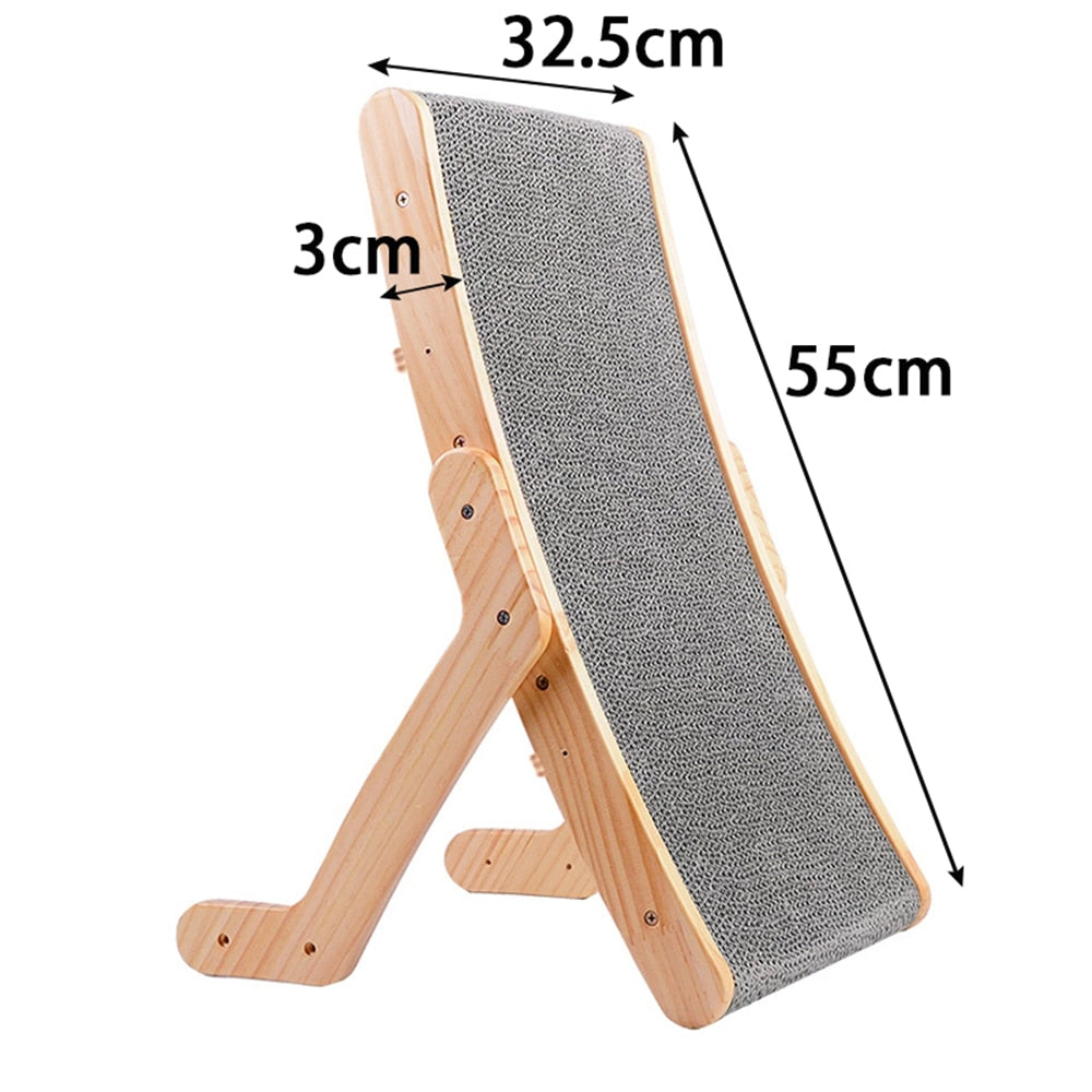 Cat Scratcher Board Wooden Frame Cat Scratching Bed Anti-Scratch Toys Claw Couch Scraper For Cats