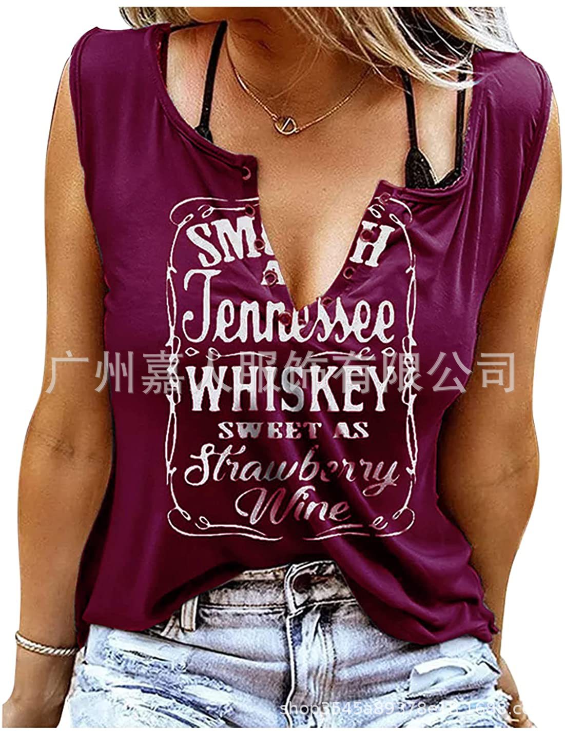 Tank Women&#39;s Vest Funny Letter Print V-neck Sleeveless T-shirt Camiseta Sin Mangas Sexy Para Mujer майка без рукавов Korean Tank