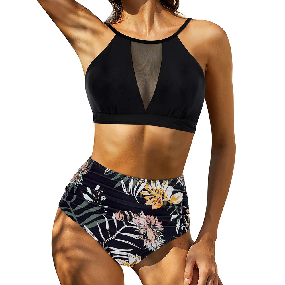 Bikini Women Push Up High Waist Sexy Bikini Set Two Piece Swimwear Beachwear Woman Solid Bathing Suits Swimsuit Women 2023