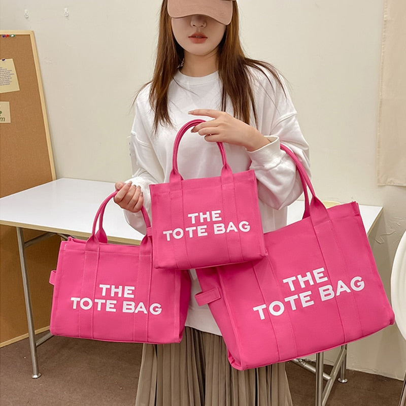 Casual Canvas Large Capacity Tote Bag Women Handbags Designer Letters Shoulder Crossbody Bags Luxury Big Shopper Bag Purse 2022