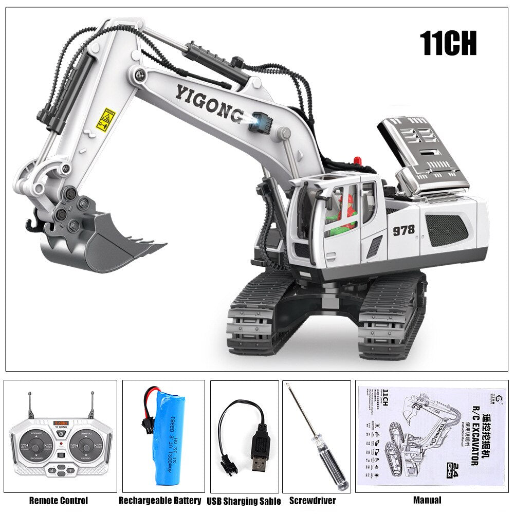 RC Car Children Toys Remote Control Car Toys For Boys Radio Control Excavator Dump Truck Bulldozer Electric car Kids Toys Gift