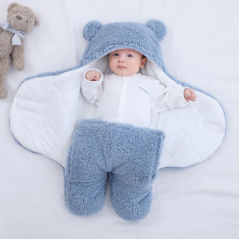 Baby Sleeping Bag Thickened Multi-layer Filled Cotton Blanket Newborn Warm Soft Pajamas Winter Baby Blanket For Baby 0-4 years