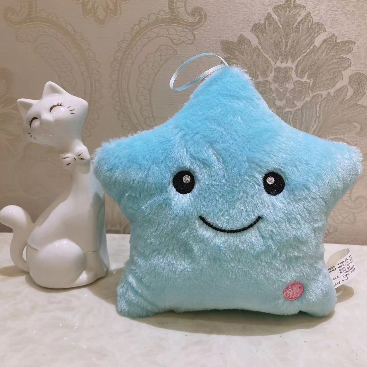 Creative Toy Luminous Pillow Soft Stuffed Plush Glowing Colorful Stars Cushion Led Light Toys Gift For Kids Children Girls