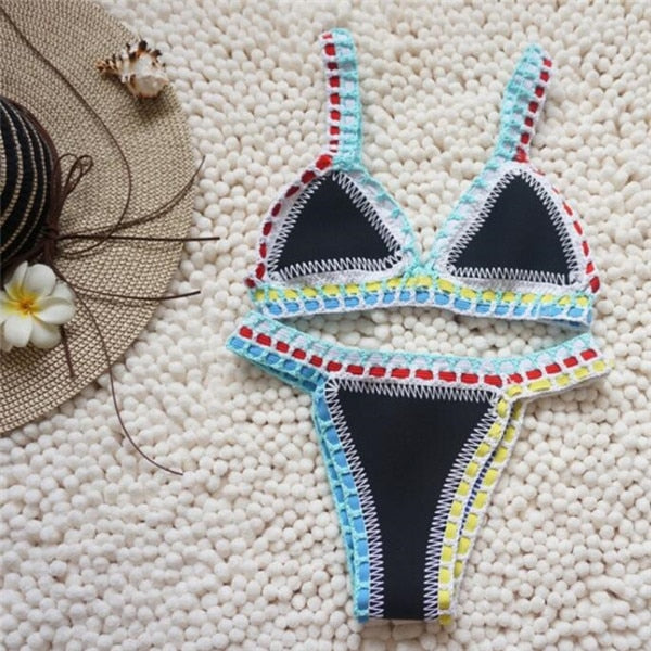 Sexy Bikinis Women Swimsuit Summer Neoprene Bikini Beach Wear Surf Biquini Female Swimwear Two Piece Brazilian Bathing Suit Hot