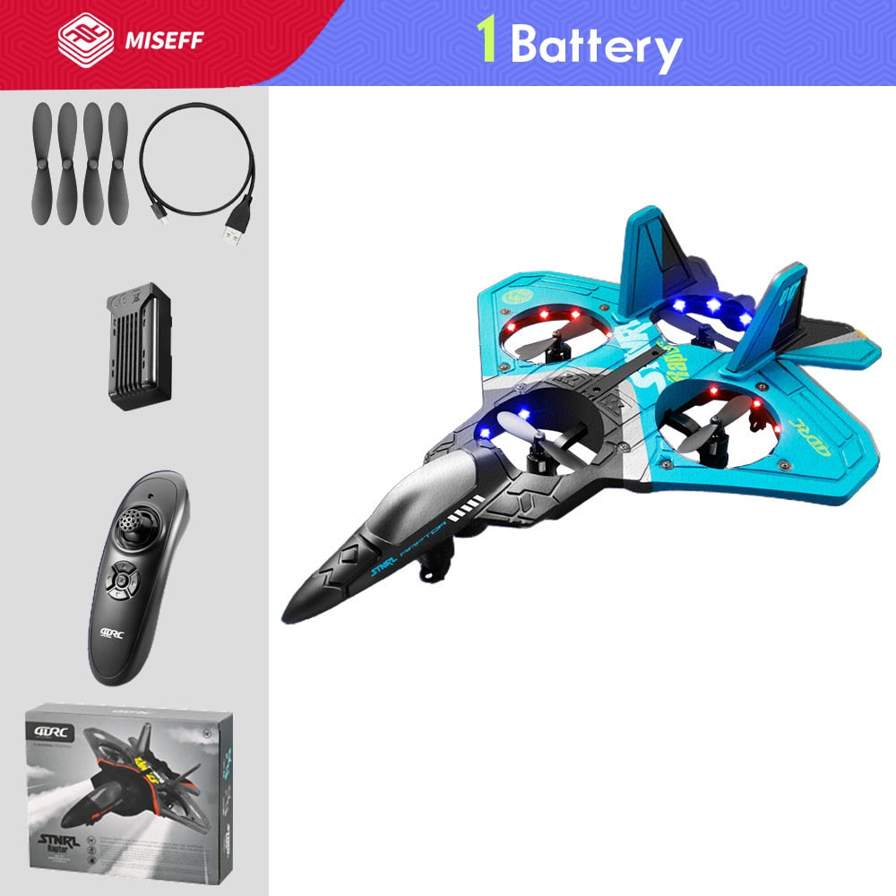 V17 RC Remote Control Airplane Drone 2.4G Gravity Sensing Remote Control Plane Glider Airplane EPP Foam Boy Toys Kids For Gift