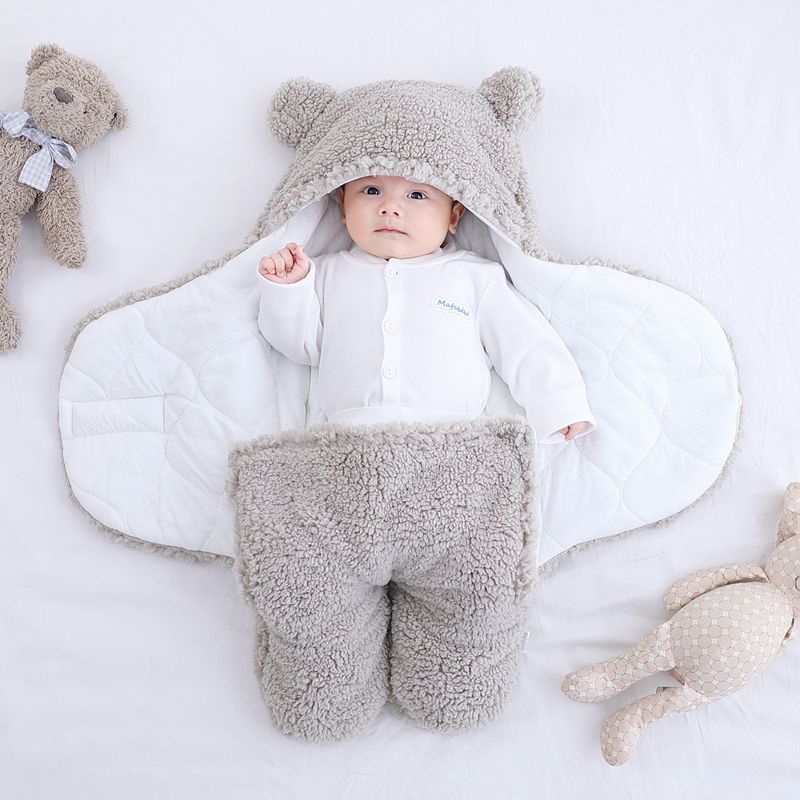 Baby Sleeping Bag Thickened Multi-layer Filled Cotton Blanket Newborn Warm Soft Pajamas Winter Baby Blanket For Baby 0-4 years