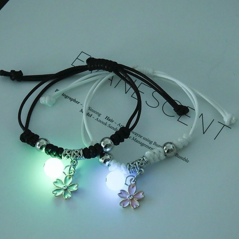 2022 Luminous Cat Star Moon Bracelet Couple Charm Handmade Adjustable Rope Matching Friend Bracelet Infinite Love Jewelry Gifts